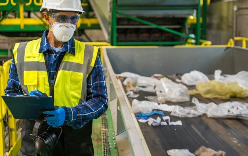 Waste Management Sorting Facility Worker